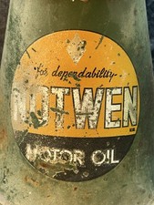 Vintage Advertising Original Rare Notwen Quart Oil Pouring Cans