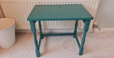 Dark duck egg side table