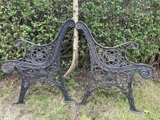 Antique style cast iron bench - cast,