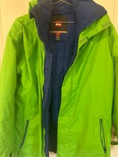 Bright Green Boys Quiksilver  ski jacket