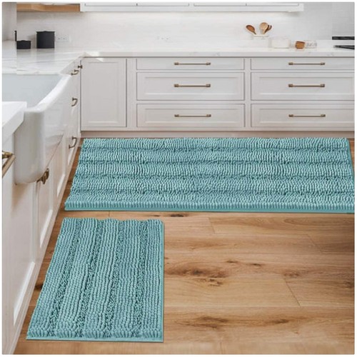 Chenille striped bath - chenille, mats
