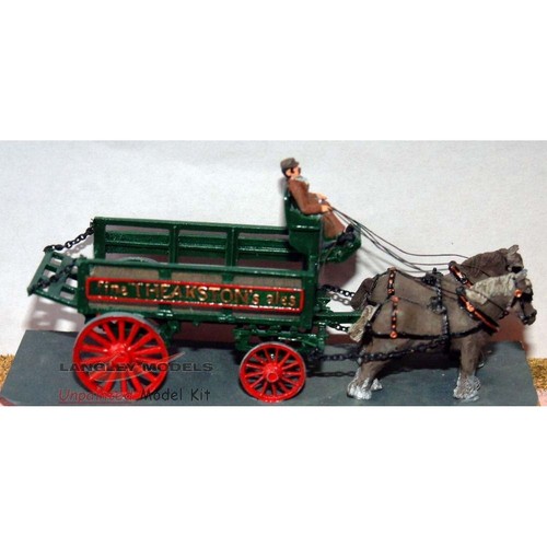 Horse drawn brewery dray - drawn,