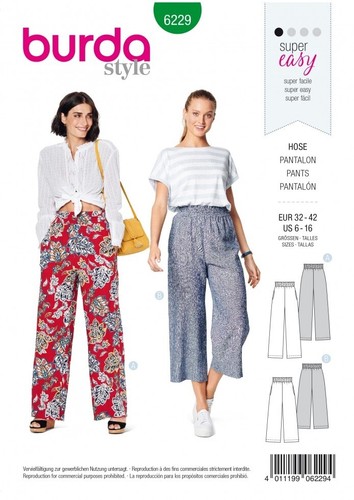 Burda sewing pattern 6229 - pattern,