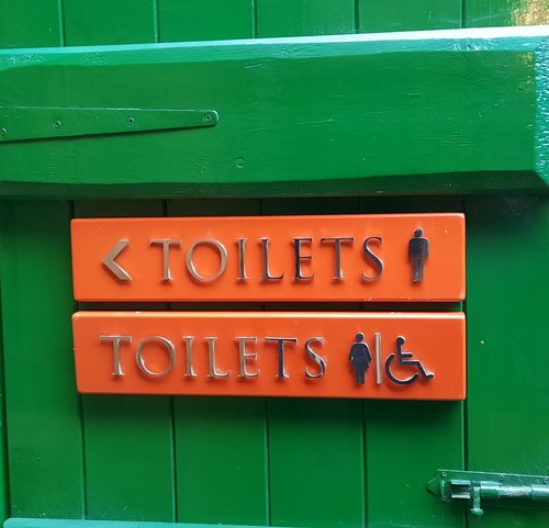 1970 toilet signs - toilet,