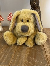 Vintage Tesco Golden Brown Sitting Dog Soft Toy Labrador? Plush 9” Rare