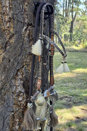 Horse hair bridle with bit - horse,