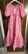 Zara Pink Openwork Embroidered