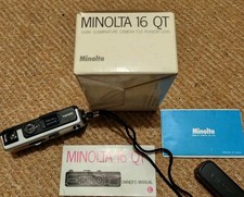 Boxed Minolta 16 QT. 16mm Subminiature Camera F3.5. Rokkor Lens