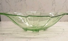 Green glass dish /bowl Vintage 