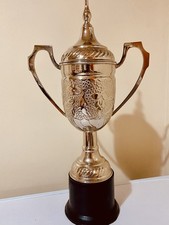🏆 Silver Trophy 16” UnEngraved Vintage Used Cup Award Ideal Display Repurpose