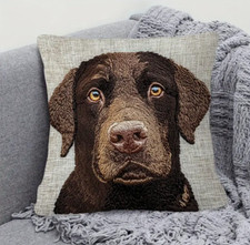 Brown Lab Pillow Cover