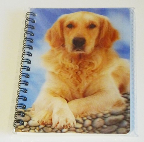 Golden retriever notebook - golden, 3d