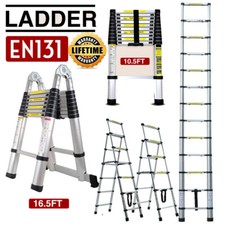 Telescopic Step Ladder Folding Extension Multi-Purpose Loft Ladders 150kg Load