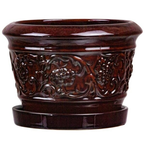 Brown rustic damask - in.,