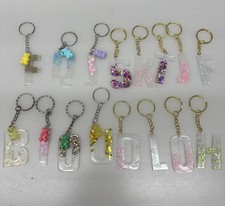 Sparkly Letter Keyrings