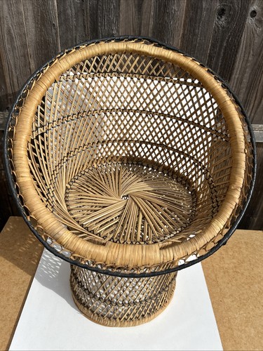 Vintage rattan barrel childs - barrel,