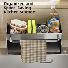 Sink Organizer Rack with Towel