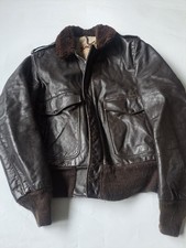 Jacket Fourré VTG 70s SCHOTT Leather A2 Military Flight 40. B3 40 