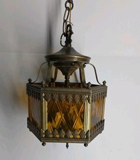 Vtg MCM Brass Gold Hanging