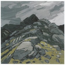 Cnicht from Creau Kyffin Williams Snowdonia Wales print in 11 x 14 mount