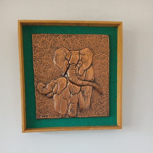 Vintage 70s copper elephant - copper,