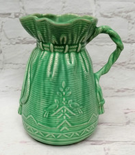 Mid Century Vintage Falcon Ware SylvaC 406 Dorothy Bag Jug Vase Green Ceramic