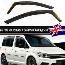 2-pc Van Front Wind Sun Rain Deflectors Tinted For 2004-2020 VW CADDY MK3 / MK4