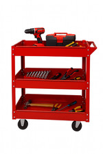 3 Tier Wheel Cart Tool Storage Heavy Duty Garage Trolley Workshop DIY Shelf NEW