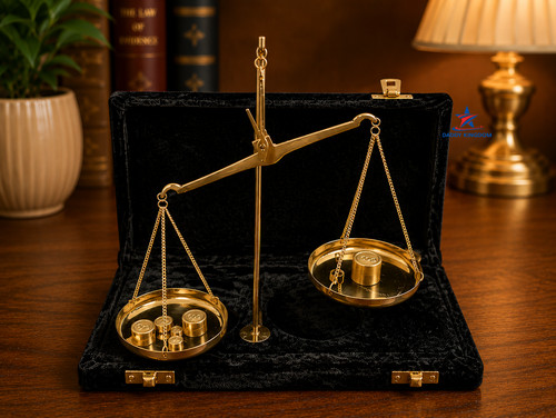 Antique brass polished balance - polished,