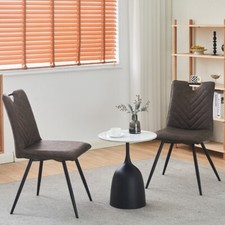 2Pcs Dining Chairs Retro Faux