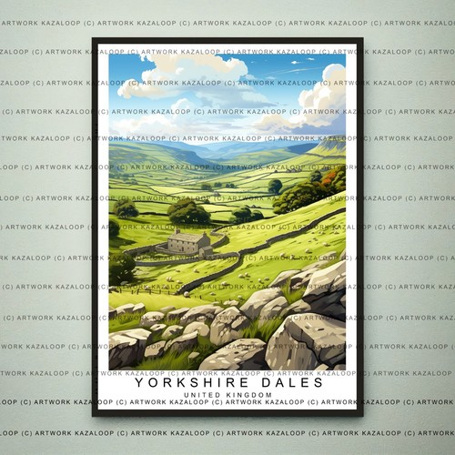 Yorkshire dales art print - dales,