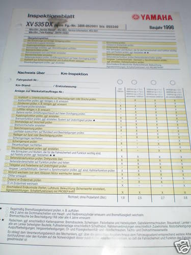 Inspection sheet service - sheet,