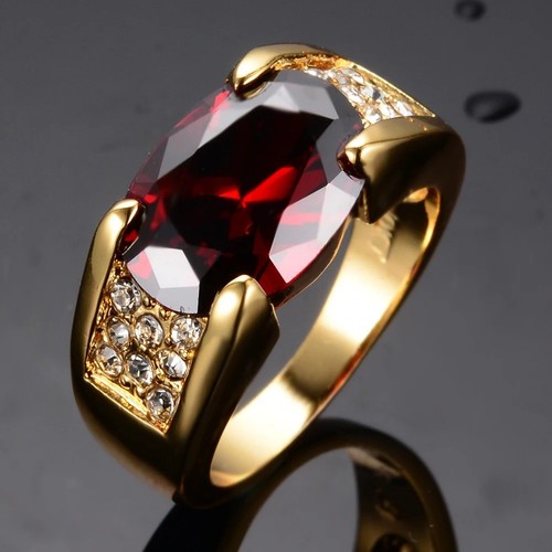 Gold color luxury oval - color, red