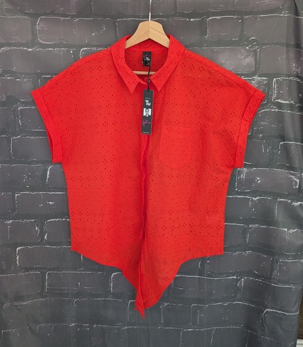 Women red broderie - red,