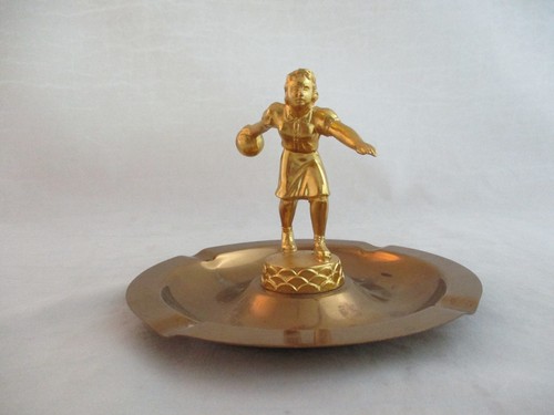 Vtg 1950s brass ashtray - ,