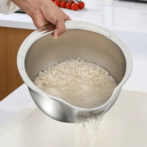 Stainless steel rice washing - stainless,