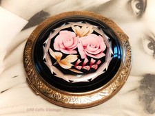 Flowers in lucite purple gold