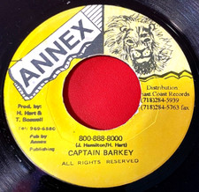 Captain Barkey 800-888-8000 7" JA ORIG 1996 Annex b/w Version Dancehall VINYL