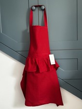 BNWT H&M Home Red Linen Apron