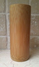 SIMPLE ELEGANT BAMBOO BRUSH POT. 18 cm HIGH.