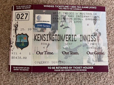 West Indies v Australia - 1999 - Barbados ODI  Match Ticket