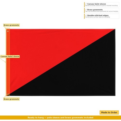 Anarcho communist flag 3x5 - communist,