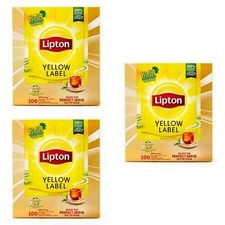 Lipton Yellow Label Tea Bags 300 Supplied  (Pack of 3 x 100) Free Fast Delivery