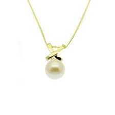 9ct Gold Single Pearl  Pendant