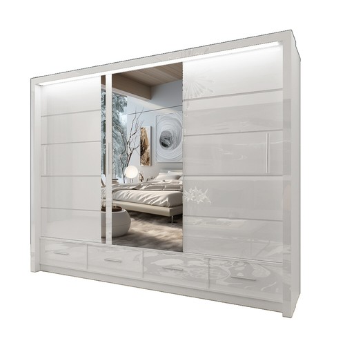 Wardrobe modern high gloss - high,