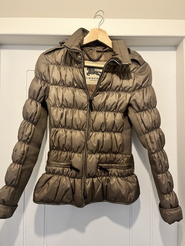 Beige womans burberry puffer - beige,