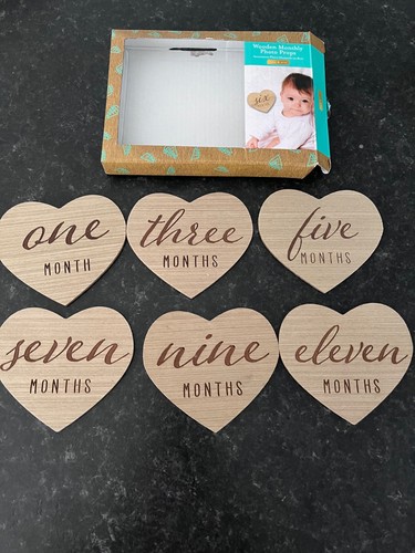 Months wooden baby - months,