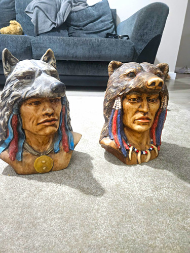 Native american animal head - american,