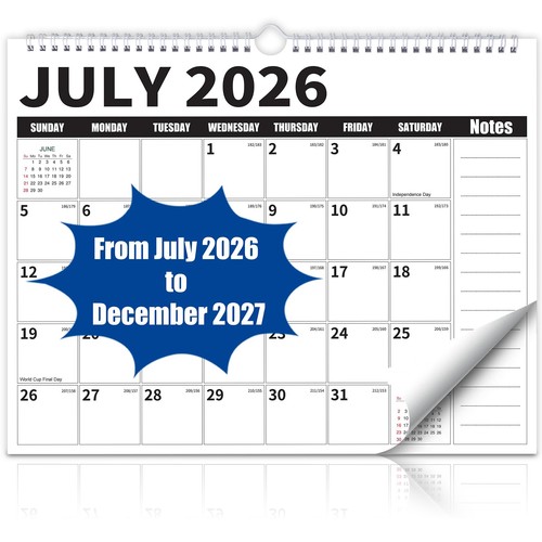 Wall calendar 2026 2027 july - wall, (july