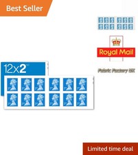 Effortless 2nd Class Self-Adhesive Postage Stamps - Pack of 12, Size: 1.5"x0.75"